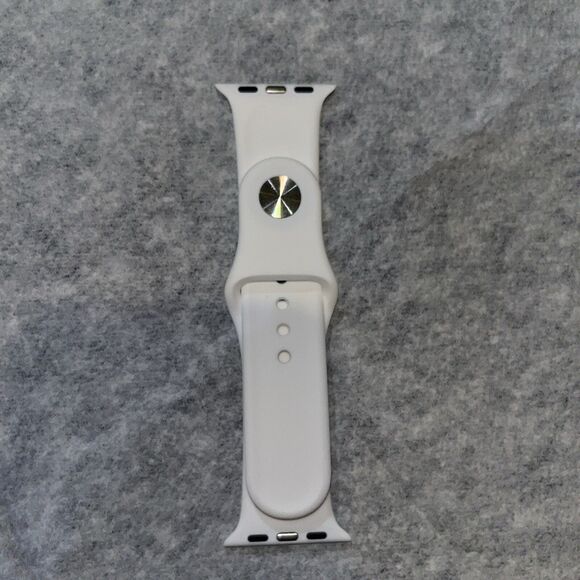 White S/M Apple Watch Sports Band Fits 38/40/41mm for Series 7 8 9 - Picture 1 of 2